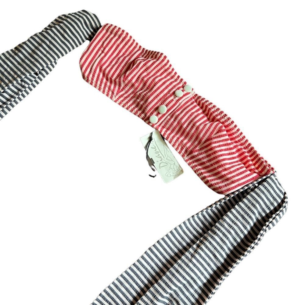 Solid & Striped Seersucker Bikini Top nwt
